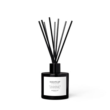 Nightcap - Night & Day Collection (Black & White) - 3.4fl oz/100ml Glass Reed Diffuser - Key Notes: Rum, Black Plum, Tonka