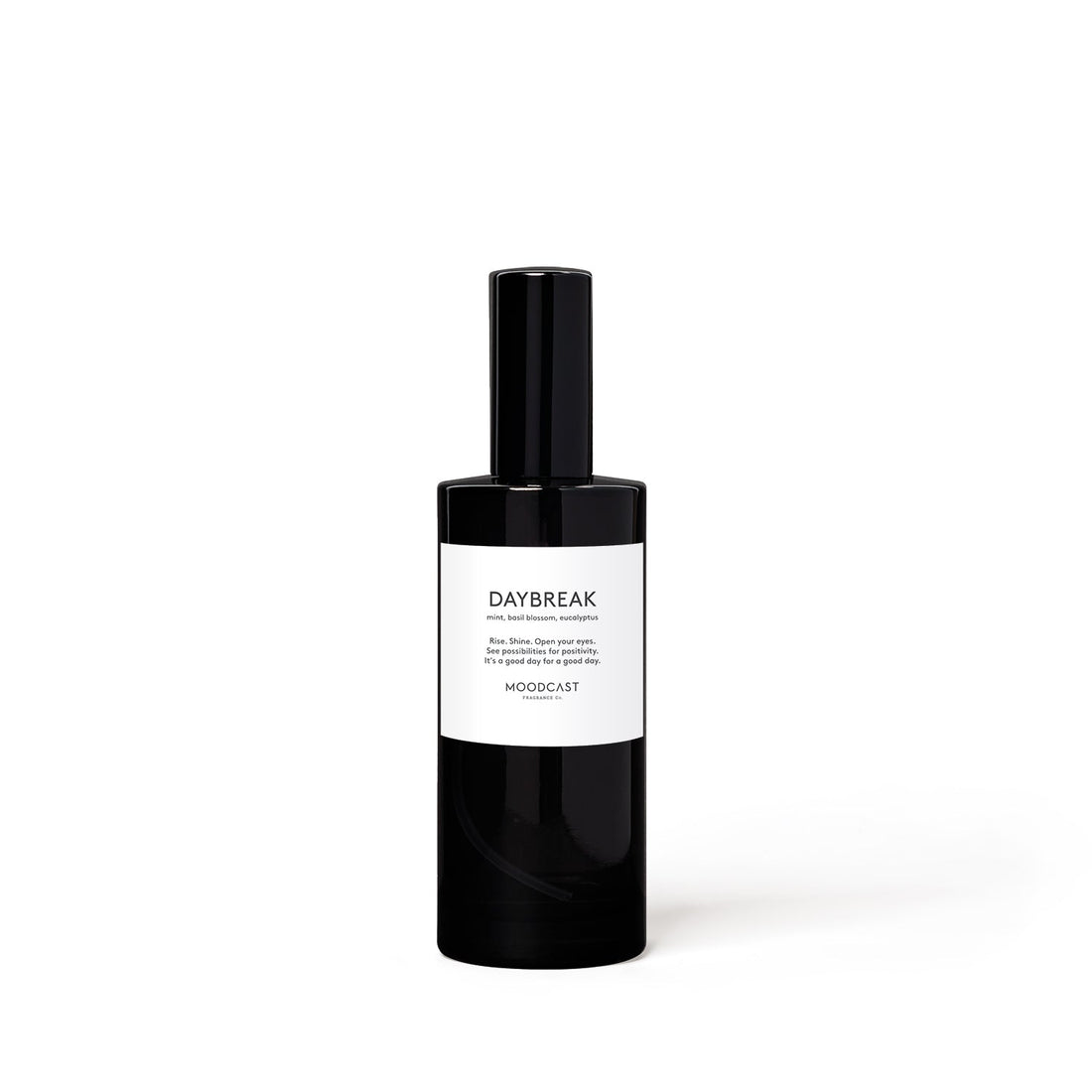 Daybreak - Night & Day Collection (Black & White) - 3.4fl oz/100ml Glass Room & Linen Spray - Key Notes: Mint, Basil Blossom, Eucalyptus