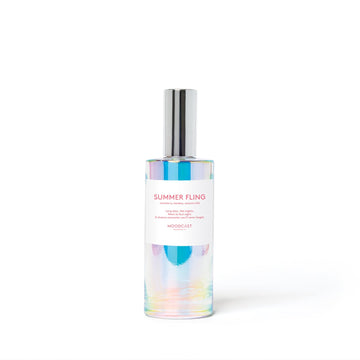 Summer Fling - Vibes Collection (Iridescent) - 3.4fl oz/100ml Glass Room & Linen Spray - Key Notes: Strawberry, Bamboo, Coconut Milk